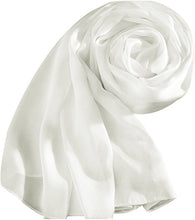 Load image into Gallery viewer, World of Shawls Elegant Large 100% SILK SATIN Shawl / Scarf / Wrap Wedding, Bridal, Bridesmaid, Cover Up - World of Scarfs
