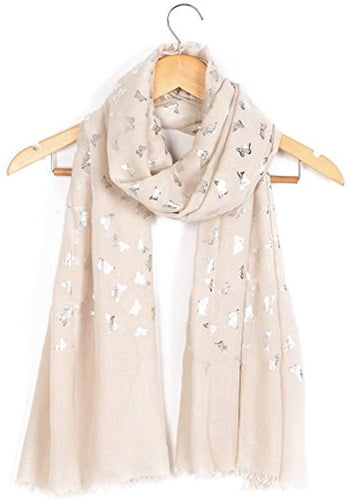 World of Shawls UK Seller!!! New Butterfly Glitter/Foil Ladies Celebrity Style Long Scarves Maxi Scarf, Stole, Wrap, Sarong, shawls - World of Scarfs