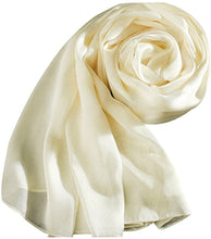 Load image into Gallery viewer, World of Shawls Elegant Large 100% SILK SATIN Shawl / Scarf / Wrap Wedding, Bridal, Bridesmaid, Cover Up - World of Scarfs
