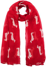 Load image into Gallery viewer, World of Shawls Pug Dog, Dachshund Dogs, Spaniel Dog, Jack Russell Print Scarf - All Seasons Lovely Soft Scarf Wraps Shawl Scarves - World of Scarfs
