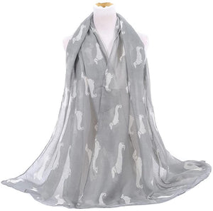 World of Shawls Pug Dog, Dachshund Dogs, Spaniel Dog, Jack Russell Print Scarf - All Seasons Lovely Soft Scarf Wraps Shawl Scarves - World of Scarfs