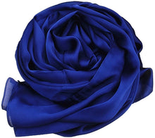 Load image into Gallery viewer, World of Shawls Elegant Large 100% SILK SATIN Shawl / Scarf / Wrap Wedding, Bridal, Bridesmaid, Cover Up - World of Scarfs
