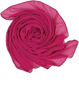 World of Shawls Elegant Chiffon Scarf Wrap Wedding Bridal Party Occasion Prom - 28 Colours - World of Scarfs