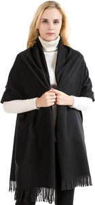 Exclusive Winter Shawl Scarf Wrap 100% Virgin Wool Cashmere Feel for Women Men Unisex 18 Colours NEW - World of Scarfs