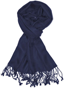 World of Shawls Handcrafted Soft Pashmina Shawl Wrap Scarf in Solid Colors High Quality 100% Viscose - World of Scarfs
