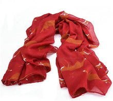 Load image into Gallery viewer, World of Shawls Fox Wolf Animal Print Scarf Wraps Shawl Soft Scarves - World of Scarfs

