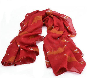 World of Shawls Fox Wolf Animal Print Scarf Wraps Shawl Soft Scarves - World of Scarfs