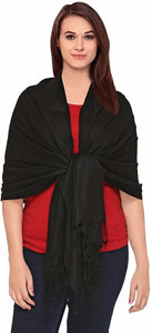 World of Shawls Luxurious Kashmiri Wool & Silk Pashmina Shawl Wrap Scarf - World of Scarfs