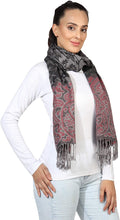 Load image into Gallery viewer, World of Shawls Ladies Floral Paisley Bordered Pashmina Feel Shawl Scarf Wrap Stole Luxuriously Warm Soft and Silky Touch - World of Scarfs

