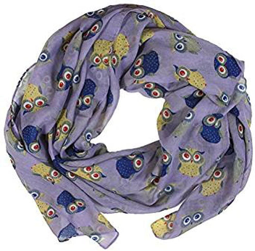 World of Shawls UK Seller!!! New Ladies Women's Owl on Branch Print Scarf Scarves Maxi Wrap Sarong shawl - World of Scarfs