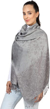Load image into Gallery viewer, World of Shawls Ladies Floral Paisley Bordered Pashmina Feel Shawl Scarf Wrap Stole Luxuriously Warm Soft and Silky Touch - World of Scarfs
