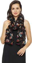 Load image into Gallery viewer, World of Shawls Ladies Women&#39;s Owl on Branch Print Scarf Wraps Shawl Maxi Soft Scarves - World of Scarfs
