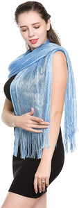 World of Shawls Scarf Wrap for Evening Dresses - Sheer Bridal Women's Scarves for Prom, Wedding, Party - World of Scarfs