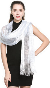 World of Shawls Scarf Wrap for Evening Dresses - Sheer Bridal Women's Scarves for Prom, Wedding, Party - World of Scarfs