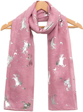 Load image into Gallery viewer, World of Shawls New Celebrity Style Design Glitter Unicorn Scarf Wraps Shawl Soft Scarves Ideal Gift - World of Scarfs
