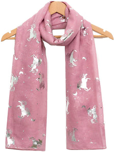 World of Shawls New Celebrity Style Design Glitter Unicorn Scarf Wraps Shawl Soft Scarves Ideal Gift - World of Scarfs