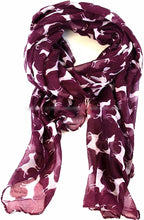 Load image into Gallery viewer, World of Shawls Pug Dog, Dachshund Dogs, Spaniel Dog, Jack Russell Print Scarf - All Seasons Lovely Soft Scarf Wraps Shawl Scarves - World of Scarfs
