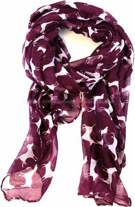 World of Shawls Pug Dog, Dachshund Dogs, Spaniel Dog, Jack Russell Print Scarf - All Seasons Lovely Soft Scarf Wraps Shawl Scarves - World of Scarfs