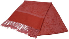 Load image into Gallery viewer, World of Shawls Jacquard Paisley Design Soft Pashmina Feel Scarf Stole Wrap Luxurious and Warm - World of Scarfs
