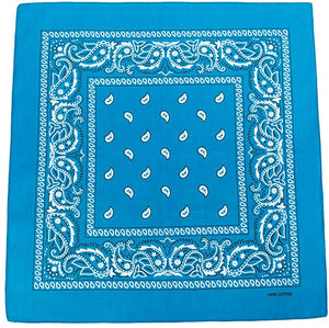 World of Shawls Cotton Paisley Bandanas Headband Scarf Print, Fashion Hair Accessory, Sports, Multifunctional - World of Scarfs
