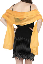 Load image into Gallery viewer, World of Shawls Silky Iridescent Scarf Wrap Stole Shawl For Wedding Bridal Bridesmaids Evening Wear Prom &amp; Parties - World of Scarfs
