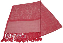 Load image into Gallery viewer, World of Shawls Jacquard Paisley Design Soft Pashmina Feel Scarf Stole Wrap Luxurious and Warm - World of Scarfs
