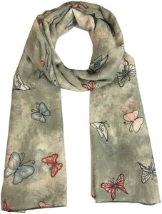 World of Shawls New Butterfly Print Ladies Celebrity Style Scarves Maxi, Scarf, Wrap, Sarong, shawls - World of Scarfs