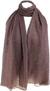 UK SELLER Beautiful Stone Studded Large Oversized Maxi Soft Shawl Scarf Hijab Sarong Wrap - World of Scarfs