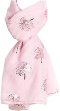 Load image into Gallery viewer, World of Shawls Silver Foil Mulberry Tree Print Fashion Scarf - World of Scarfs
