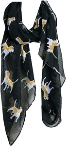 New ladies Puppy Dog Print Scarf Springer Spaniel Dog Scarf Lovely Soft Print Fashion Scarf Wrap Shawl Maxi Sarong - World of Scarfs