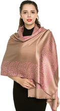 Load image into Gallery viewer, World of Shawls Ladies Floral Paisley Bordered Pashmina Feel Shawl Scarf Wrap Stole Luxuriously Warm Soft and Silky Touch - World of Scarfs
