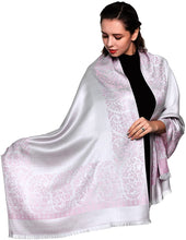 Load image into Gallery viewer, World of Shawls Reversible/Two Sided Print Self Embossed Pashmina Feel Wrap Scarf Stole Scarves Shawl - World of Scarfs
