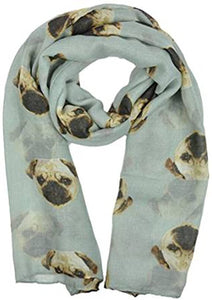 World of Shawls Pug Dog, Dachshund Dogs, Spaniel Dog, Jack Russell Print Scarf - All Seasons Lovely Soft Scarf Wraps Shawl Scarves - World of Scarfs