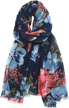 Load image into Gallery viewer, World of Shawls Eye-Catching Floral Scarf for Women Ladies with Delicate Sequin Insets - World of Scarfs
