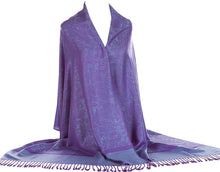 Load image into Gallery viewer, World of Shawls Jacquard Paisley Design Soft Pashmina Feel Scarf Stole Wrap Luxurious and Warm - World of Scarfs
