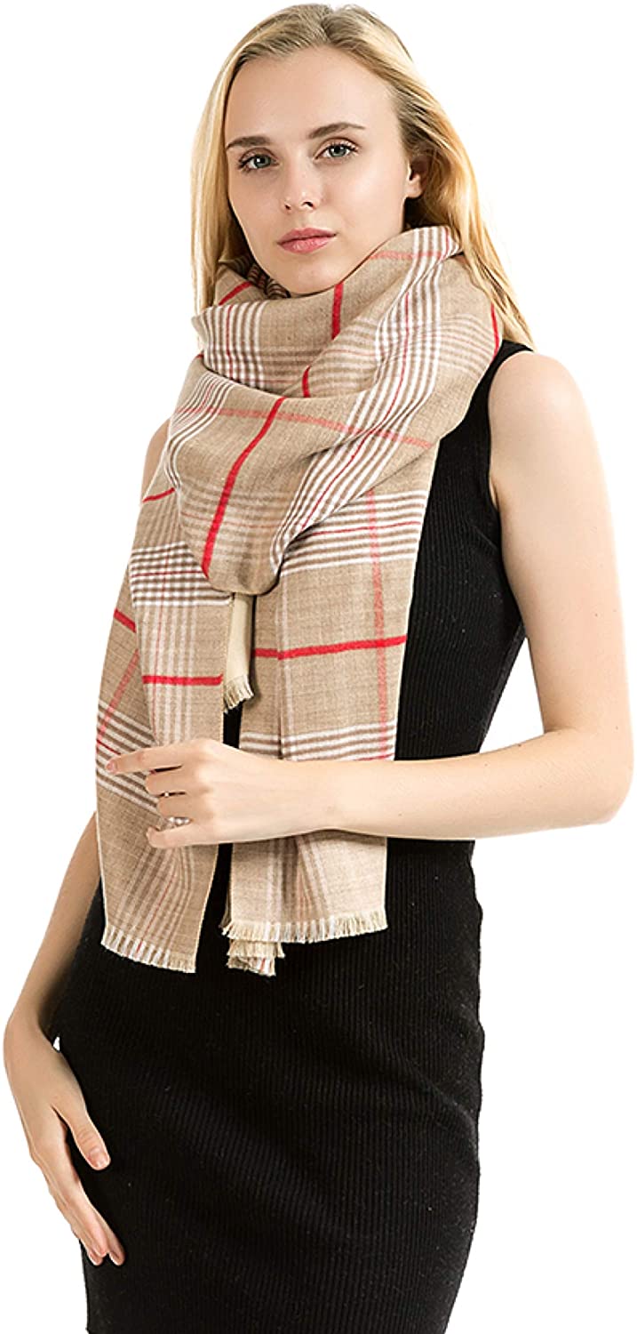 NEW Classic Reversible Plaid Tartan Look Shawl Wrap Blanket Scarf for Women - Warm Soft Cosy UNISEX - World of Scarfs