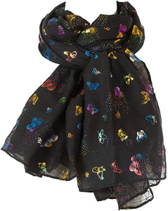 World of Shawls New Butterfly Print Ladies Celebrity Style Scarves Maxi, Scarf, Wrap, Sarong, shawls - World of Scarfs