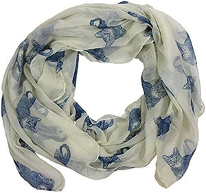 World Of Shawls Girls Lady Women Cute Cats Print Scarf Wraps Shawl Soft Scarves Maxi - World of Scarfs
