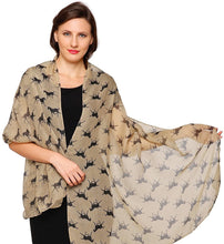 Load image into Gallery viewer, World of Shawls Horse Print Design Ladies Girls Scarf Scarves Shawl Wrap Maxi Sarong - World of Scarfs
