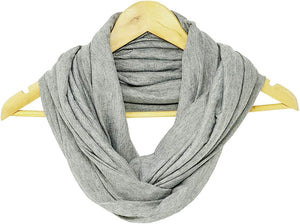 Wrap & Go Trendy Unisex Ladies Women's Men's Jersey Cotton Solid Infinity Circle Tube Loop Snood Scarf by World of Shawls - World of Scarfs