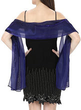Load image into Gallery viewer, World of Shawls Silky Iridescent Scarf Wrap Stole Shawl For Wedding Bridal Bridesmaids Evening Wear Prom &amp; Parties - World of Scarfs
