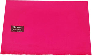 World of Shawls Satin Sateen Shawl Wrap Stole Wedding Occasion Bridesmaid Prom Event - World of Scarfs