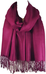 WINTER WARMER!!! Luxury Women's Ultra Smooth Cashmere Feel Shawl Scarf Wrap Stole Blanket Pashmina Style Luxuriously Warm and Super Soft - World of Scarfs