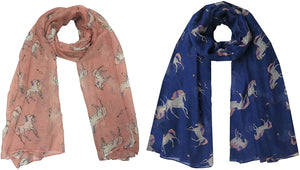 Christmas Bonanza Pack of 2 Scarves Wrap Shawl Scarf for Women Ladies - World of Scarfs