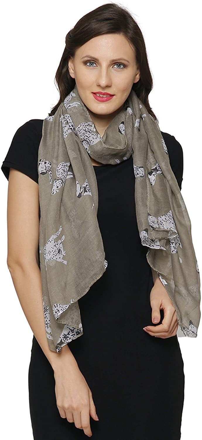 World of Shawls Pug Dog, Dachshund Dogs, Spaniel Dog, Jack Russell Print Scarf - All Seasons Lovely Soft Scarf Wraps Shawl Scarves - World of Scarfs