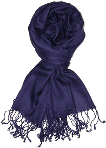 World of Shawls Handcrafted Soft Pashmina Shawl Wrap Scarf in Solid Colors High Quality 100% Viscose - World of Scarfs