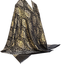 Load image into Gallery viewer, Pashmina Glitter Sparkle Paisley Design Shawl Scarf Wrap Stole Luxuriously Warm Soft by World of Shawls - World of Scarfs
