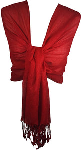World of Shawls Wedding Party Occasion Self Glitter Shawl Scarf Wrap Hijab - World of Scarfs
