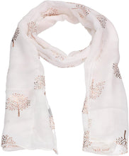 Load image into Gallery viewer, World of Shawls Silver Foil Mulberry Tree Print Fashion Scarf - World of Scarfs
