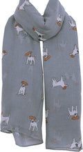Load image into Gallery viewer, World of Shawls Pug Dog, Dachshund Dogs, Spaniel Dog, Jack Russell Print Scarf - All Seasons Lovely Soft Scarf Wraps Shawl Scarves - World of Scarfs
